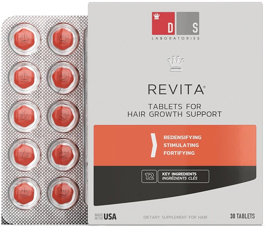 Таблетки для підтримки росту волосся - DS Laboratories Revita Tablets For Hair Growth Support — фото N1