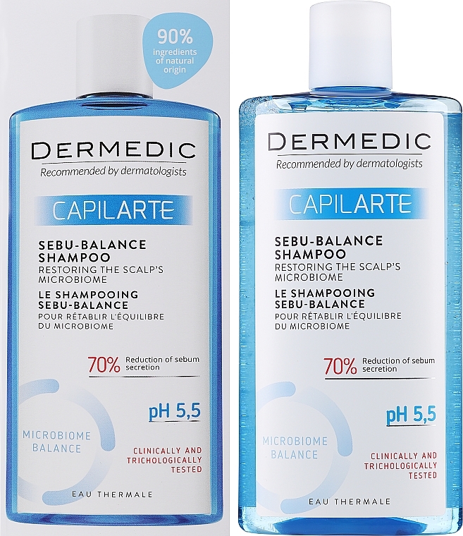 Восстанавливающий шампунь для волос - Dermedic Capilarte Sebu-Balance Shampoo — фото N2