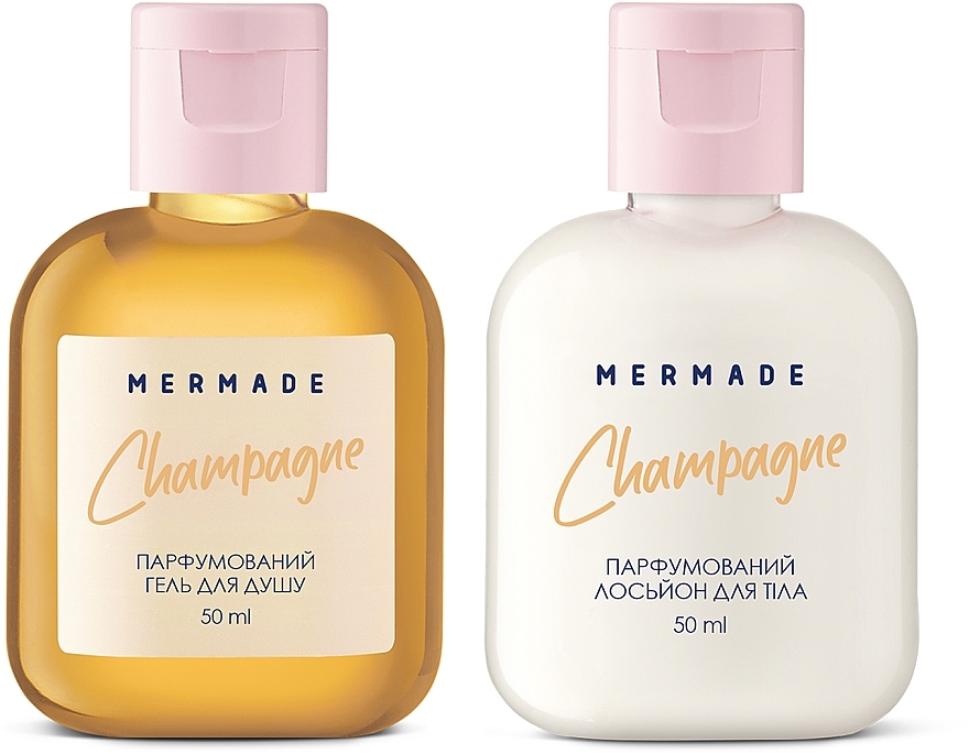 Mermade Champagne - Парфумований набір для догляду за тілом (sh/gel/50ml + b/lot/50ml)