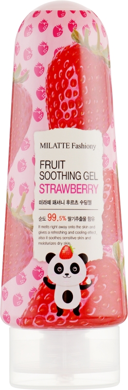 Гель универсальный с экстрактом клубники - Milatte Fashiony Fruit Soothing Gel Strawberry — фото N1