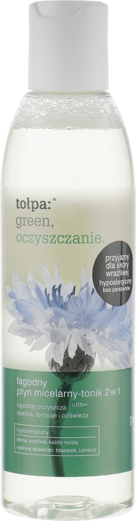 Мицеллярный тоник для лица - Tolpa Green Cleanup Mils Micellar Toner 2in1 — фото N1