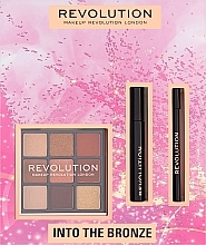 Набор, 3 продукта - Makeup Revolution Into The Bronze Eye Set Gift Set — фото N1