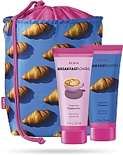 Духи, Парфюмерия, косметика Набор - Pupa Breakfast Lovers Croissant/Cappuccino Kit 3 (sh/milk/200ml + sh/milk/200ml + bag)