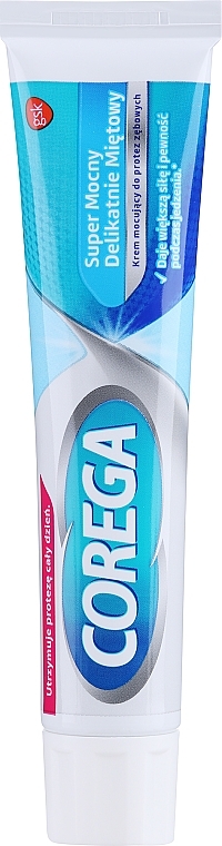 Крем для фіксації зубних протезів освіжаючий смак - Corega — фото N1