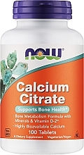 Духи, Парфюмерия, косметика Цитрат кальция в таблетках, 100шт - Now Foods Calcium Citrate