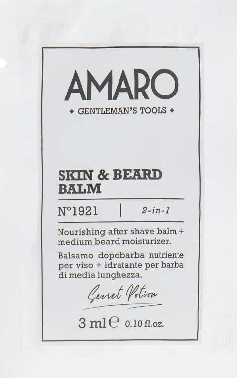 Бальзам после бритья - FarmaVita Amaro Skin And Beard Balm (пробник) — фото N1