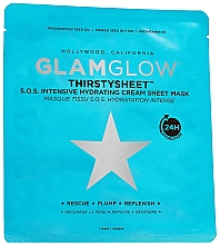 Духи, Парфюмерия, косметика Увлажняющая тканевая маска для лица - Glamglow Thirstysheet 24 Hours Hydrating S.O.S. Intensive Hydrating Cream Sheet Mask