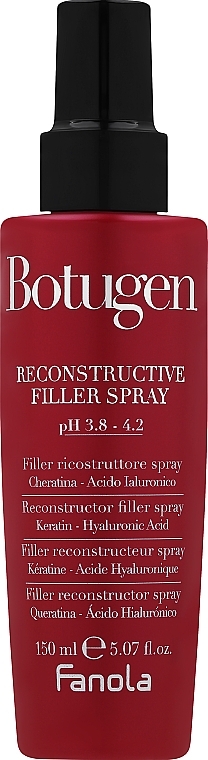 Восстанавливающий спрей для ломких и поврежденных волос - Fanola Botugen Reconstructive Filler Spray pH 3.8-4.2 — фото N1