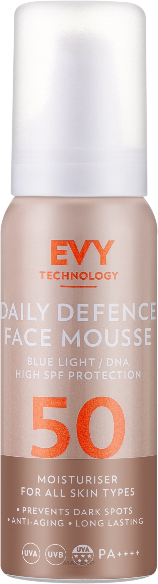 Ежедневный защитный мусс для лица - EVY Technology Daily UV Face Mousse SPF50 — фото 75ml