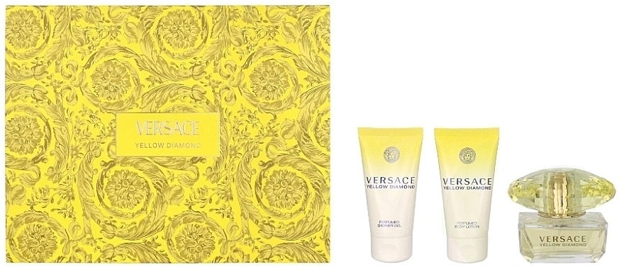 Versace Yellow Diamond - Набор (edt/50ml + b/lot/50ml + sh/gel/50ml) — фото N1