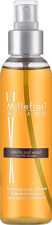 Ароматичний спрей для дому «Vanilla & Wood» - Millefiori Milano Natural Spray Perfumer — фото N1