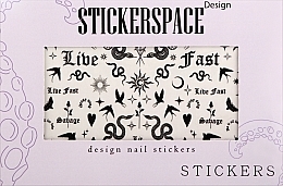 Духи, Парфюмерия, косметика Дизайнерские наклейки для ногтей "Live Fast" - StickersSpace
