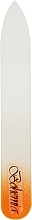 Парфумерія, косметика Пилочка кришталева у чохлі зі шкіри 99-902, 90 мм, світло-помаранчева - SPL