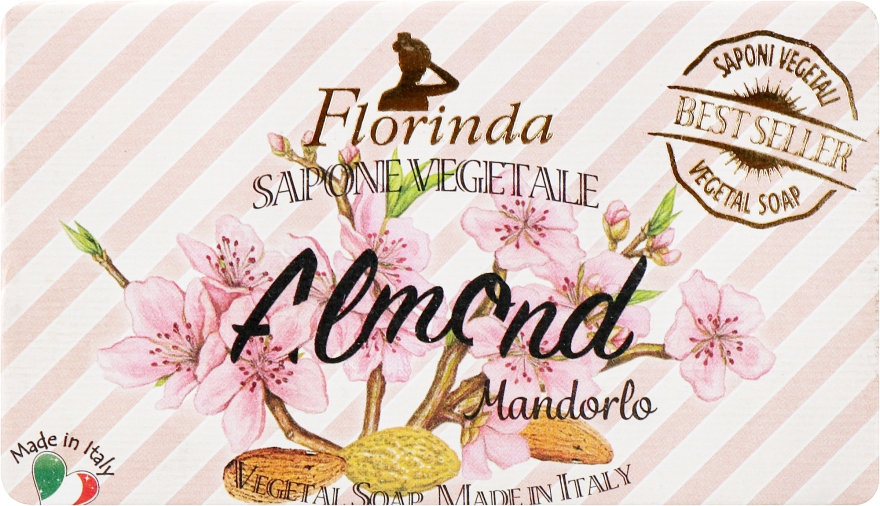 Мыло натуральное "Цветок миндаля" - Florinda Sapone Vegetale Almond Blossom  — фото N3