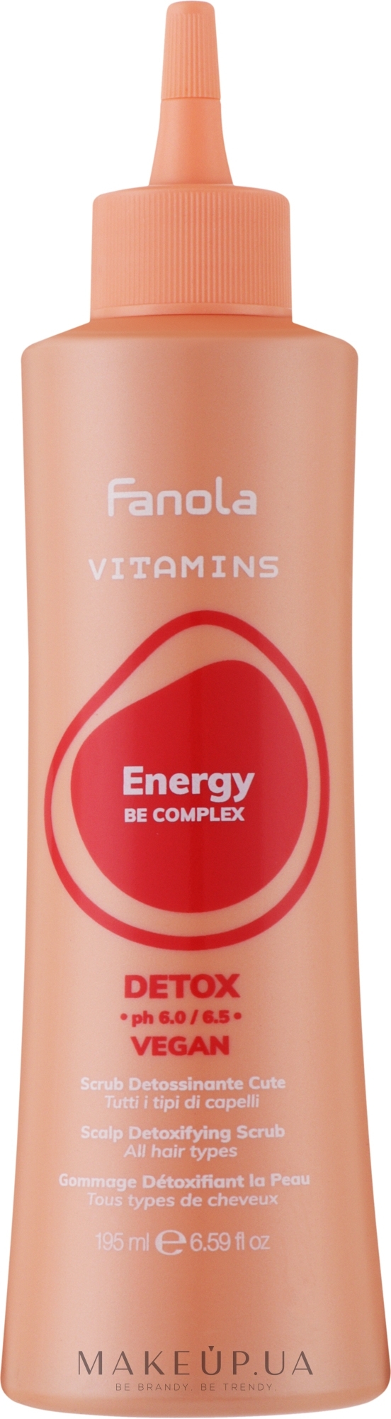 Скраб для шкіри голови - Fanola Vitamins Energy Be Complex Detox Scrub — фото 195ml