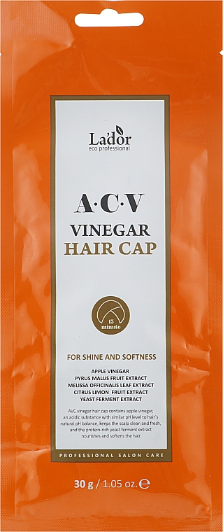 Маска-шапочка для волос с яблочным уксусом - La’dor ACV Vinegar Hair Cap