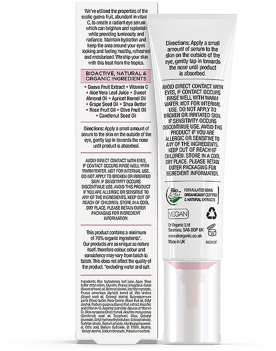 Сироватка для очей з гуавою - Dr. Organic Organic Guava Radiant Eye Serum — фото N2