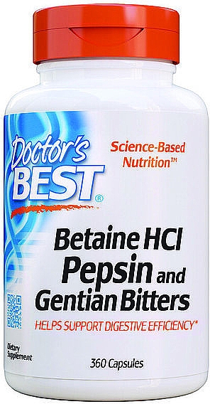 Горькая настойка из бетаингидрохлорида, пепсина и горечавки - Doctor's Best Betaine HCI Pepsin and Gentian Bitters — фото N2