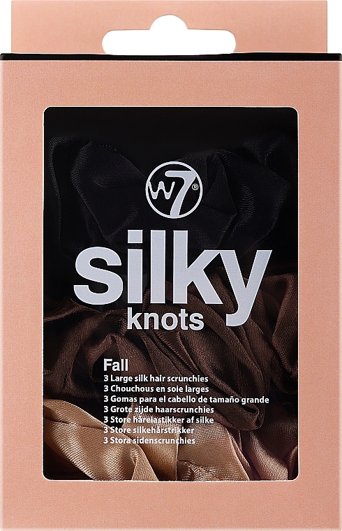 Набор резинок для волос, 3 шт - W7 Cosmetics Silky Knots Fall — фото N1