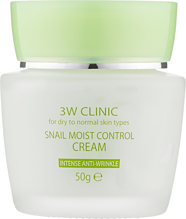 Крем для обличчя, зволожувальний з муцином равлика  - 3W Clinic Snail Moist Control Cream