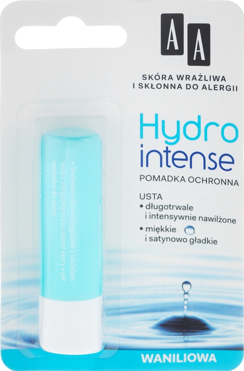 Бальзам для губ "Ваніль" - AA Cosmetics Hydro Intense Protective Lipstick — фото N1