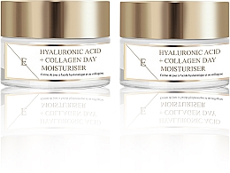 Набір - Eclat Skin London Hyaluronic Acid & Collagen Day Moisturiser (f/cream/2x50ml) — фото N1