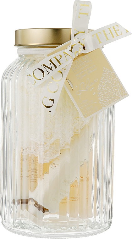 Набор, 6 продуктов - Grace Cole The Luxury Bathing Warm Vanilla & Sweet Almond Precious Glass Box  — фото N2