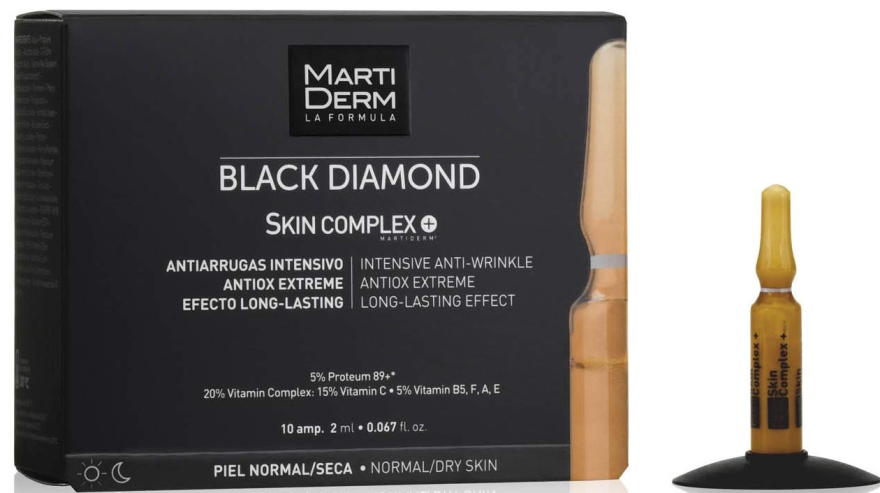 Ампулы для лица - Martiderm Skin Complex Black Diamond Ampoules — фото N1
