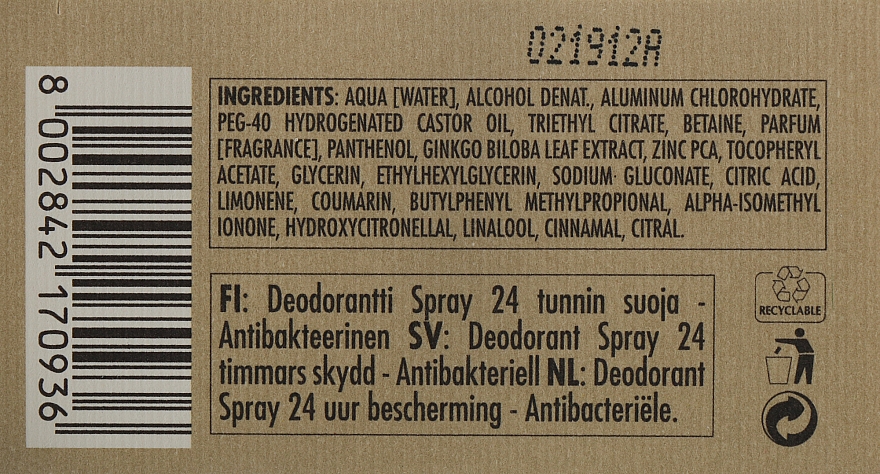 Дезодорант з екстрактом гінкго білоба - athena's Erboristica Uomo Deodorant Spray — фото N3