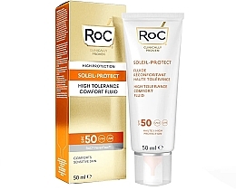 Духи, Парфюмерия, косметика Флюид для чувствительной кожи - RoC Soleil Protect High Tolerance Fluid SPF 50 