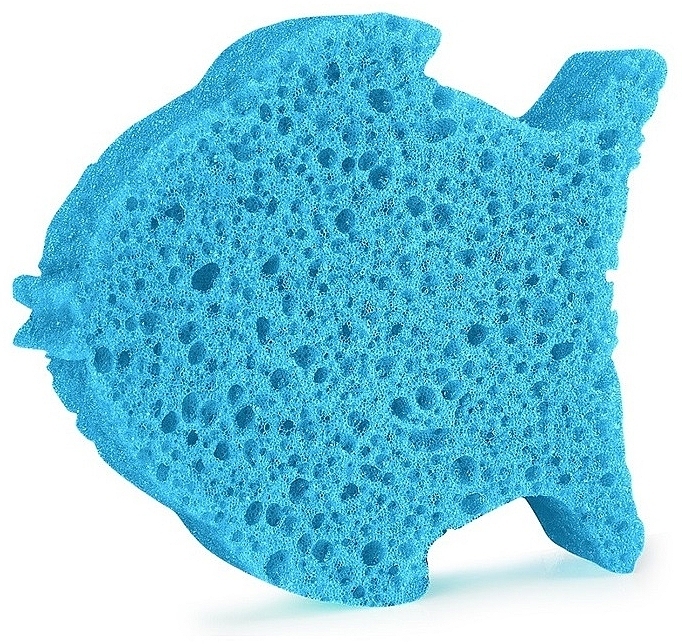 Дитяча пінна багаторазова губка для душу "Рибка" - Spongelle Animals Sponge Fish Body Wash Infused Buffer — фото N2