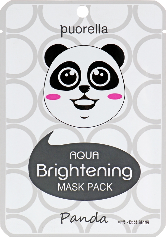 Осветляющая маска для лица «Панда» - Puorella Whitening Mask Pack — фото N1