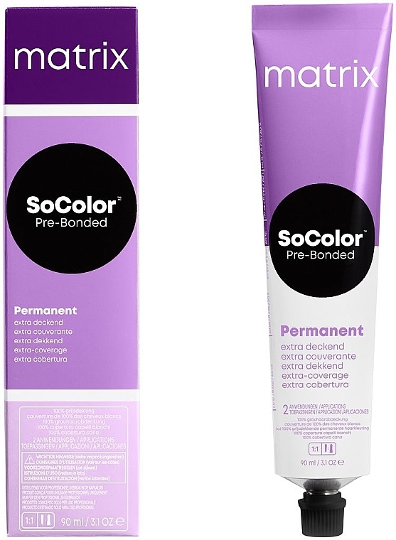 УЦІНКА Стійка крем-фарба для волосся - Matrix Extra Coverage Socolor Beauty High Coverage Permanent Cream Hair Color * — фото N1