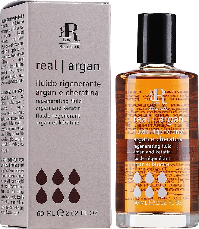 УЦЕНКА Реструктуризирующий флюид с маслом арганы и кератином - RR Line Argan Star Fluid * — фото N2