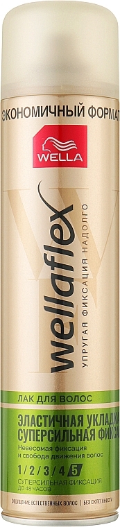 Лак для волосся "Еластична укладка" суперсильна фіксація - Wellaflex