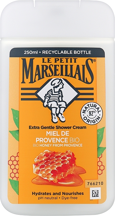 Біо-гель для душу «Медова насолода» - Le Petit Marseillais Bio Honey від Provence Extra Gentle Shower Cream — фото N1