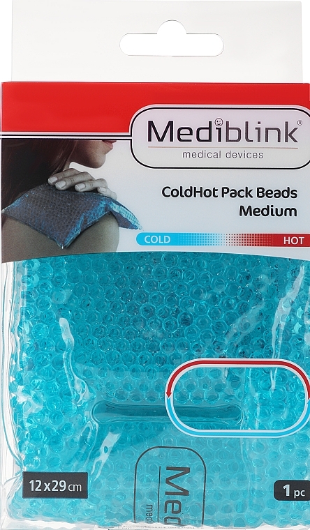 Компрес із гелевими кульками для холодного і теплого застосування, 12х29 см - Mediblink ColdHot Pack Beads Medium — фото N1