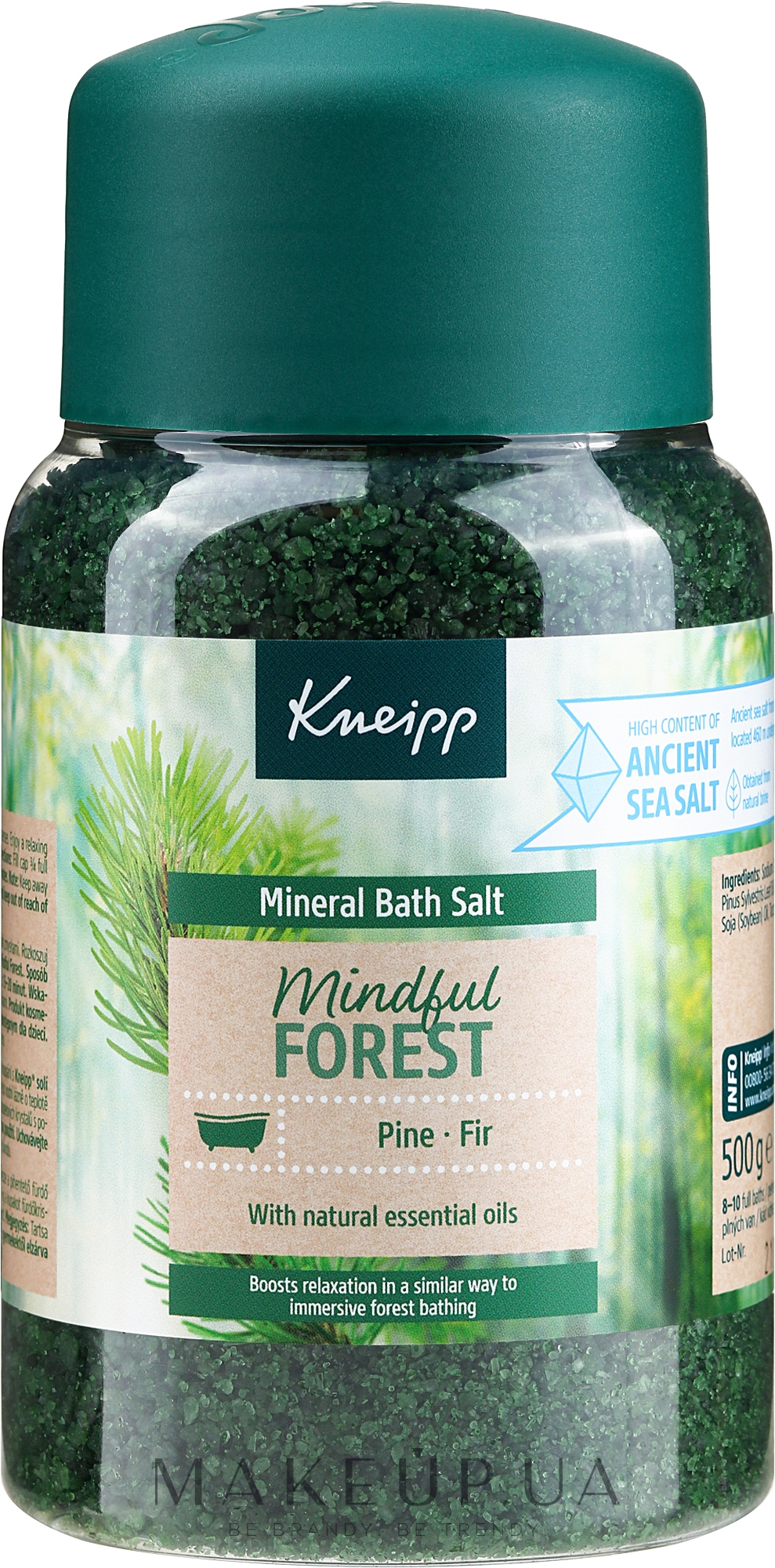Соль для ванны "Сосна и пихта" - Kneipp Mineral Bath Salt Mindful Forest Pine & Fir  — фото 500g