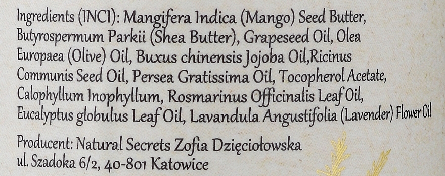 Травяное масло для ухода за лицом, телом и волосами - Natural Secrets Herbal Skin Care Butter — фото N3