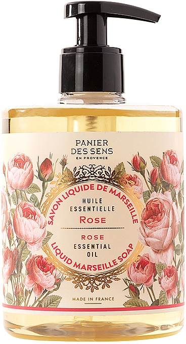 Марсельське рідке мило "Троянда" - Panier des Sens Liquid Marseille Soap — фото N1