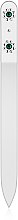 Духи, Парфюмерия, косметика Пилочка "Two Flower Blue", стекло прозрачное, 13.5 см, Swarovski Elements, белые+зеленые - Elenpipe