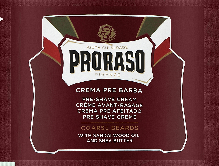 Крем до гоління - Proraso Red Coarse Beards Pre-Shave Cream (пробник)