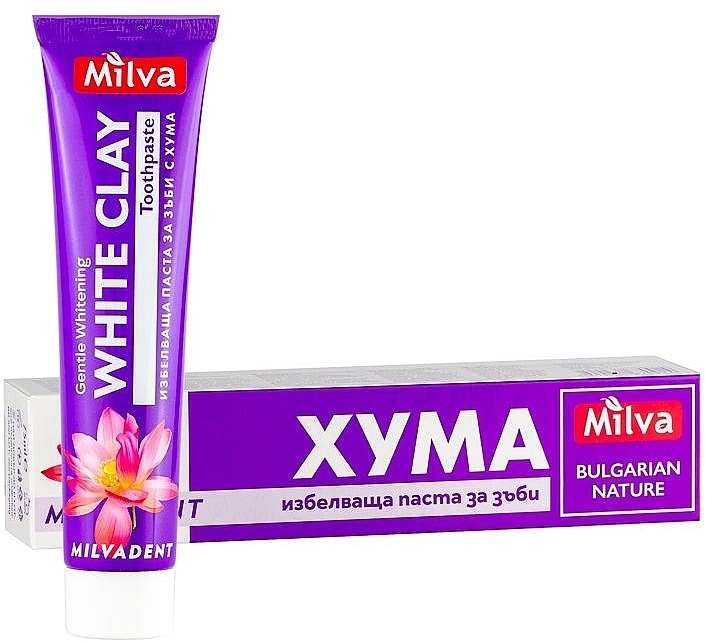 Отбеливающая зубная паста с белой глиной - Milva White Clay Toothpaste — фото N1