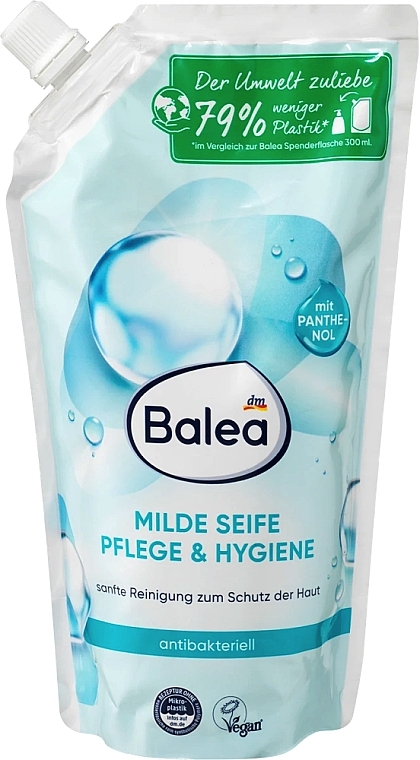 Жидкое мыло для ухода и гигиены с антибактериальным наполнением - Balea Liquid Soap Care & Hygiene Antibacterial Refill Pack (сменный блок) — фото N1