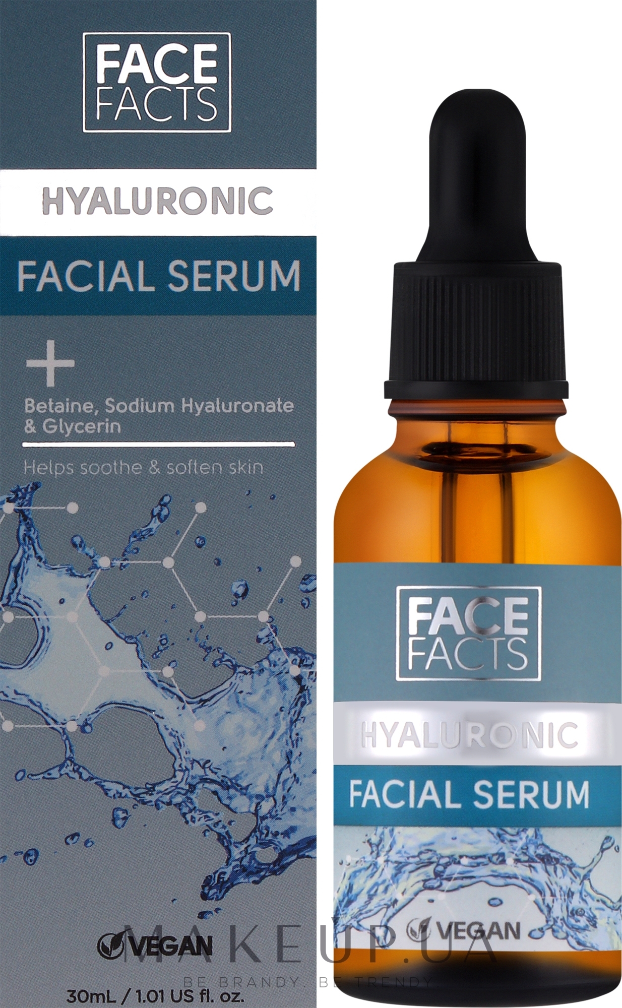Гіалуронова зволожувальна сироватка для обличчя - Face Facts Hyaluronic Hydrating Facial Serum — фото 30ml