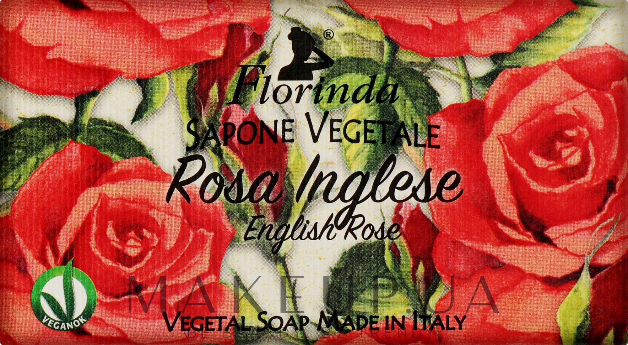 Мило натуральне "Англійська троянда" - Florinda Sapone Vegetale English Rose — фото 100g