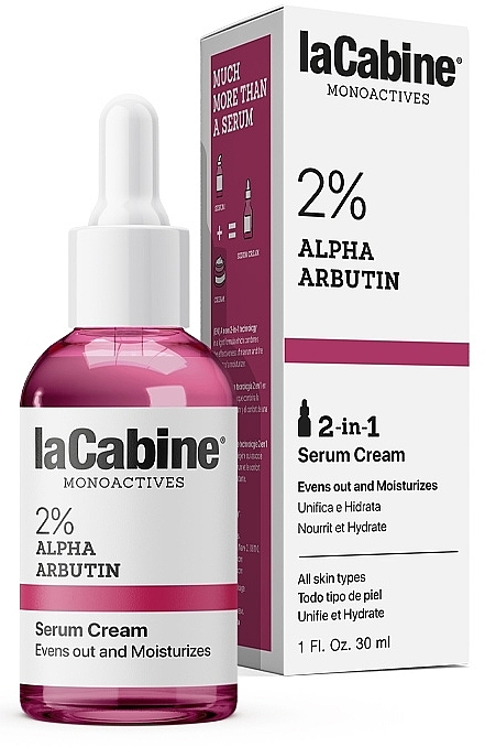 Крем-сироватка для обличчя - La Cabine Monoactive 2% Alpha Arbutin Serum Cream — фото N2