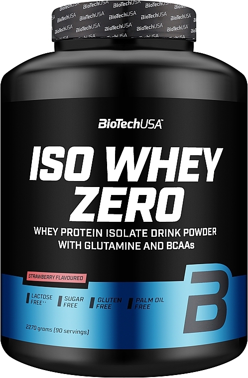 Протеин "Клубника" - BiotechUSA ISO Whey Zero Strawberry Protein — фото N2