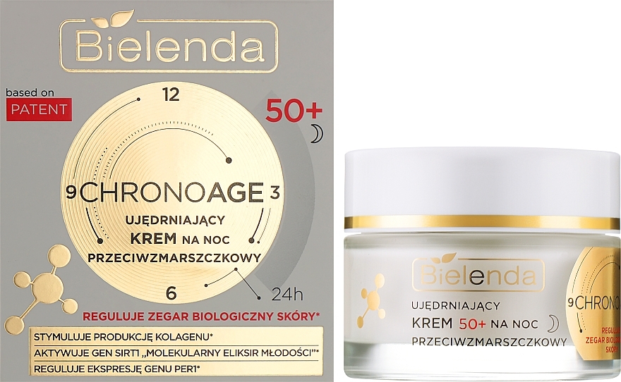 Зміцнювальний нічний крем для обличчя 50+ - Bielenda Chrono Age 24H Firming Anti-Wrinkle Night Cream — фото N2