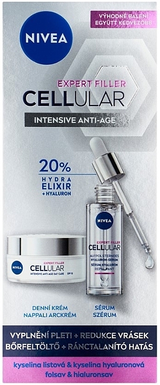 Набор - Nivea Expert Filler Cellular (f/cr/50ml + serum/30ml) — фото N1